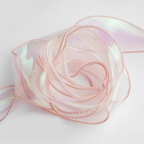 선물 포장 오로라 리본 폭 4cm 9M [2개], 피치_2개