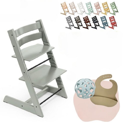 스토케 STOKKE 트립 트랩 TRIPP TRAPP 하이 체어 유아 식탁 의자, 피오르드 블루 스토케트립트랩