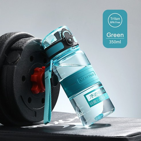 [SW] 스포츠 물병 350ml 500ml 여행 Drinkware 휴대용 누출 방지 트 리 탄 플라스틱 병 BPA, 하나, 350ml Green