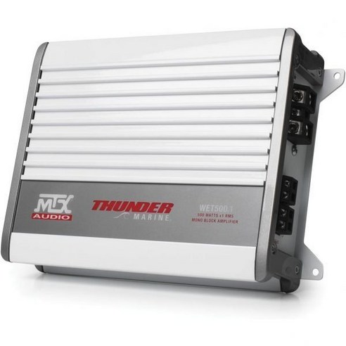 MTX 오디오 WET500.1 500W RMS 모노블록 클래스 D 마린 앰프, 1개