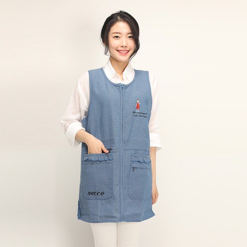 다채로운 스타일링을 위한 레드계열 조끼 앞치마