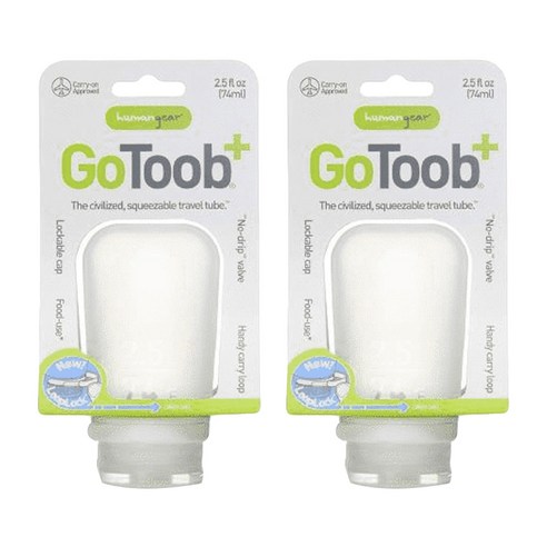 휴먼기어 고투브 트래블 튜브 74ml, Clear, 2개