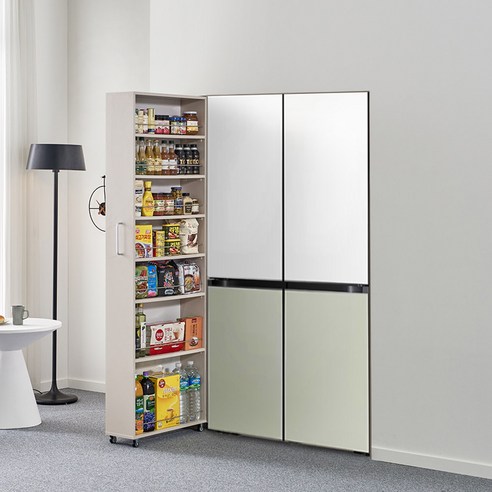 좁은 공간을 효율적으로, 엘리에셀 슬라이딩 틈새수납장