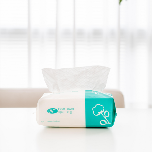 깨끗하고 위생적인 일상, 순면 100% 일회용 위생 페이스 타올로 시작하세요