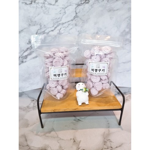 작은 포장 답례용 머랭쿠키, 빨강 (딸기), 1개, 20g