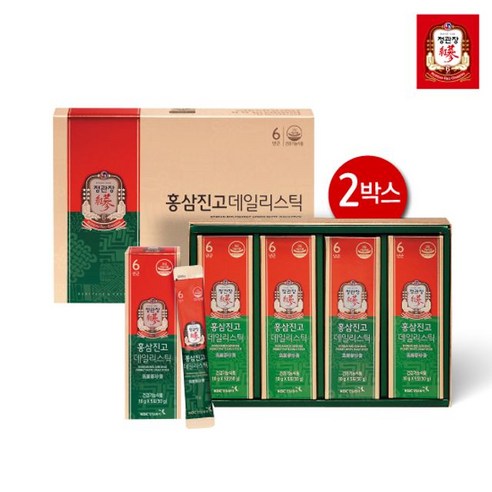 [SaleNOWㅣ인기상품] 정관장 홍삼진고 데일리스틱(10gX20포) 2박스+쇼핑백 2장 [세일나우ㅣ추천상품]