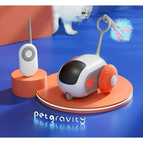 누리펫 반려동물 서킷 깃털 오뚝이 장난감, 옐로우, 1개 고양이스마트장난감 Best Top5 18 petgravity 스마트 고양이 장난감 Type C 충전식 무선 자동차, 원사이즈, 블루