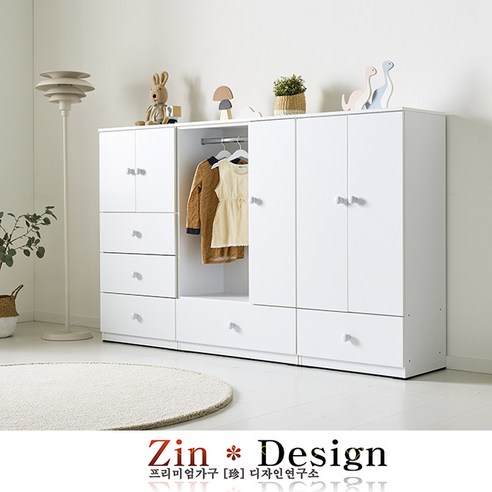 화이트 어린이 옷장으로 아이 방 정리 끝! 이제 맘 편히 육아하세요.