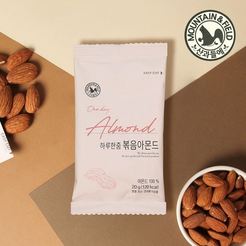 산과들에 25년산 햇 견과류 하루 한줌 아몬드 20g × 100개, 개당 중량 × 수량 섬네일