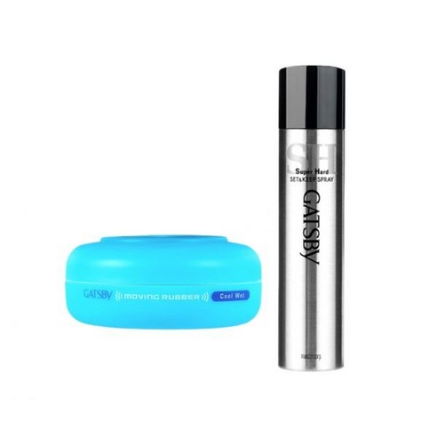 갸스비 무빙러버 왁스 젖은머리 쿨웨트 80g + 셋앤킵 스프레이 300ml 2종세트