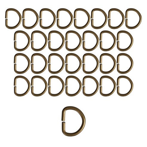 [모핸] 디링 D링 가방고리, 30개, 엔틱 13mm