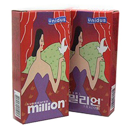 유니더스 밀리언 콘돔, 12개입, 2개