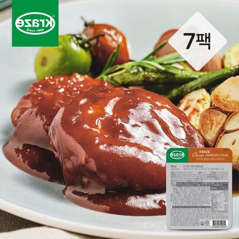 [크라제] 클래식 함박스테이크 120g x 7팩, 단품, 7개