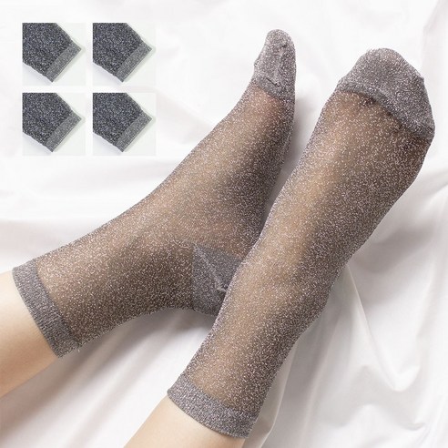 여름 스타일, 답답함 없이 시원하게! ✨ 시스루 글리터 양말 리뷰 글리터양말