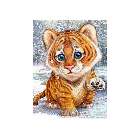고양이 호랑이 Monkey 다이아몬드 바느질 DIY 5D 동물 라인 석 그림 크리스탈 자수 홈 오피스 스티치, type7