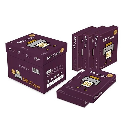 미스터카피 프리미엄 복사용지 80g, A4, 5000매