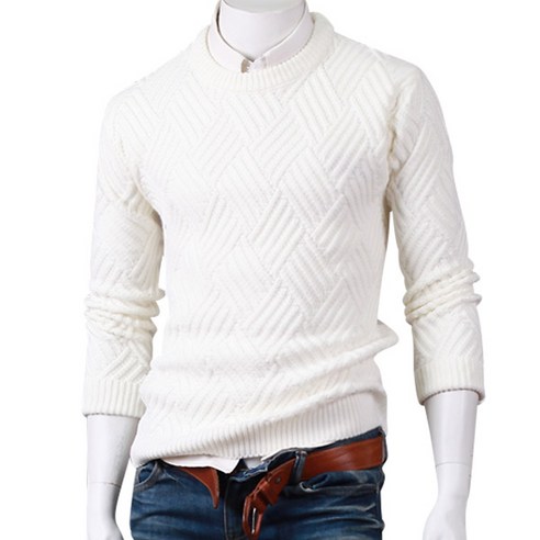 스댕클럽 남성용 꽈배기 스웨터 티셔츠 니트 라운드 YW7024