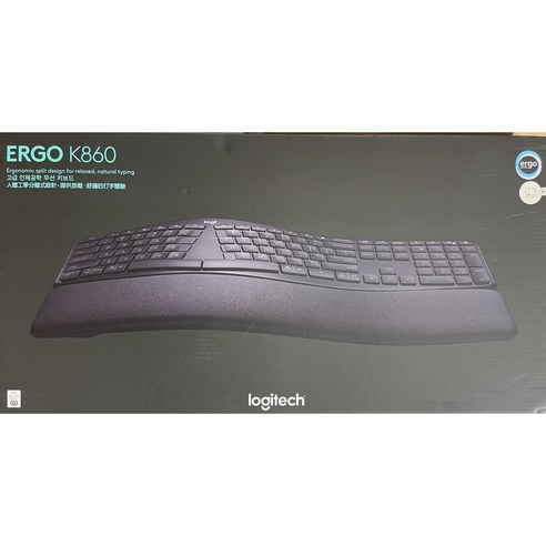 로지텍 ERGO K860 무선 인체공학 키보드, 검정색 (로지텍코리아 정품)