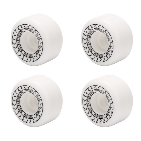메이플 스케이트 보드 바퀴 52x32mm PU 스케이트 보드 바퀴 더블 로커 스케이트 보드 바퀴 높은 탄력성 바퀴 화이트, 하나, 보여진 바와 같이