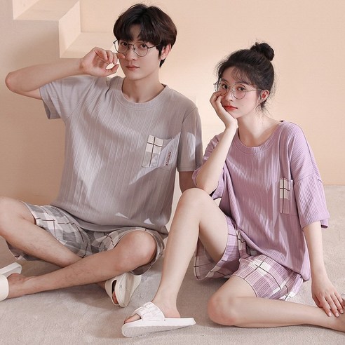 샤이닝포인츠 커플잠옷 여름 파자마 상하세트