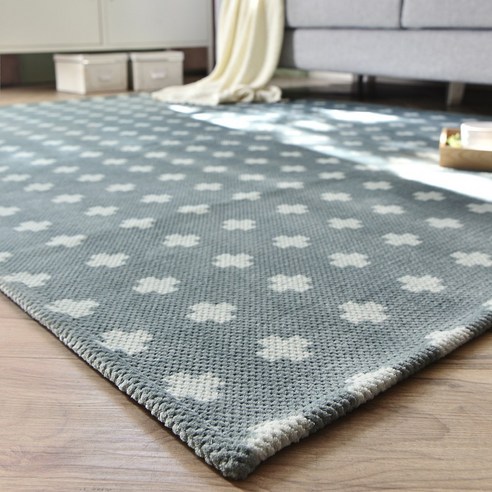 휴고하우스 북유럽 스타일 크로스 인테리어 사계절 러그 물세탁