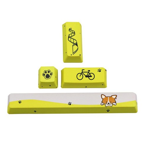 4팩 키캡 세트 PBT 5면 염료 서브드 스페이스 바 6.25U ESC 엔터 키, 씨, {"사이즈":"170mm"}, {"수건소재":"플라스틱"}