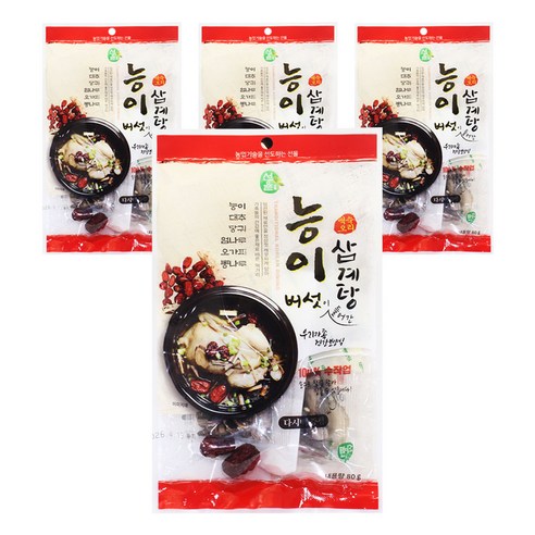 능이버섯 삼계탕 백숙재료 80g, 상세페이지 참조, 4개, 상세페이지 참조