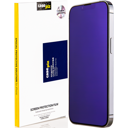 caseplz파리슬라이딩 시력보호 UV 블루라이트 차단 강화유리 휴대폰 액정 보호 필름, 1개