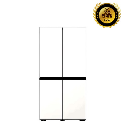 삼성전자 비스포크 프리스탠딩 4도어 냉장고 865L 방문설치, 글램 화이트(도어), 오프 화이트(내부), RF85B923135
