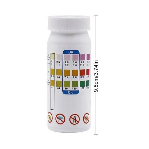 수영장 테스트 스파 수질 감지 용지 PH 염소 값 경도, 01 Pool Test Strips, 01 Pool Test Strips