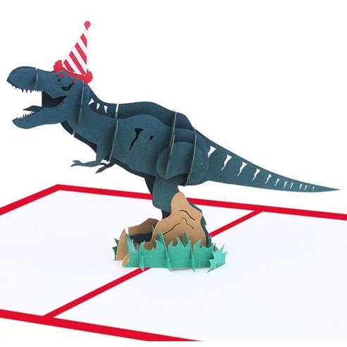 입체팝업카드 3d 생일카드 생일상 꾸미기, 공룡입체카드