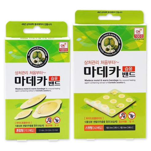 동국제약 마데카 습윤밴드 혼합형 6매입X1개 + 스팟형 42매입X1개, 1세트