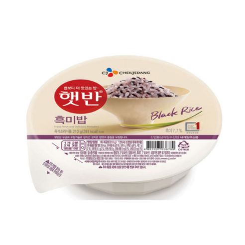 햇반 흑미밥, 210g, 30개