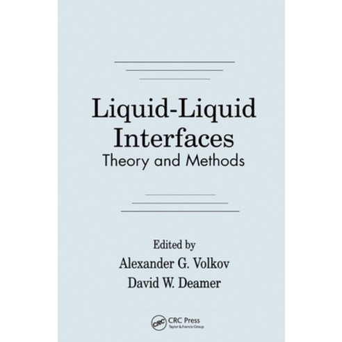 (영문도서) Liquid-Liquid Interfacestheory and Methods Paperback, CRC Press, English, 9780367448691