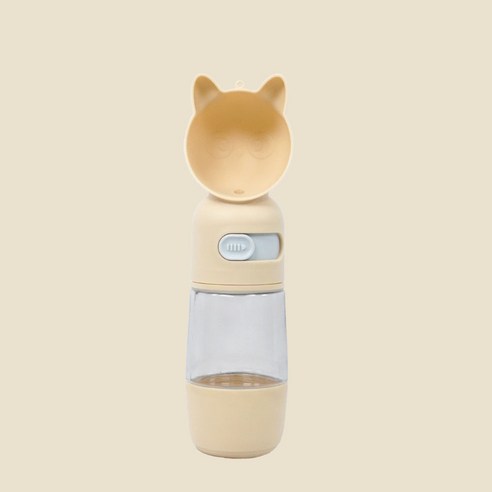 펫베오 강아지 물통 휴대용 물병 올인원, 베이지, 베이지
