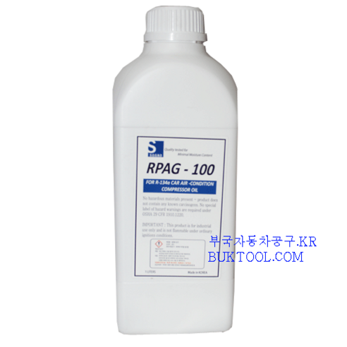 R-134a 차량용 에어컨 신냉매오일 RPAG-100 1L 100오일, 1개
