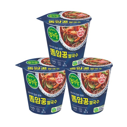 오뚜기 컵누들 똠얌꿍 쌀국수, 44g, 3개