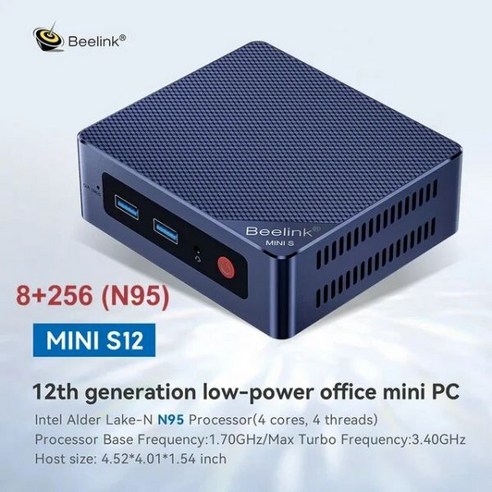 Beelink MINIS 12 N95는 소형이지만 강력한 성능과 다양한 기능을 갖춘 미니PC입니다.