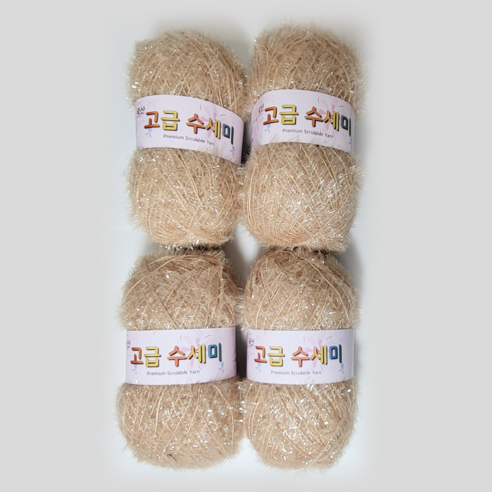 울클럽 별꽃수세미 만들기 DIY 고급수세미실 80g 4볼세트 (총 320g), 171베이지, 1개