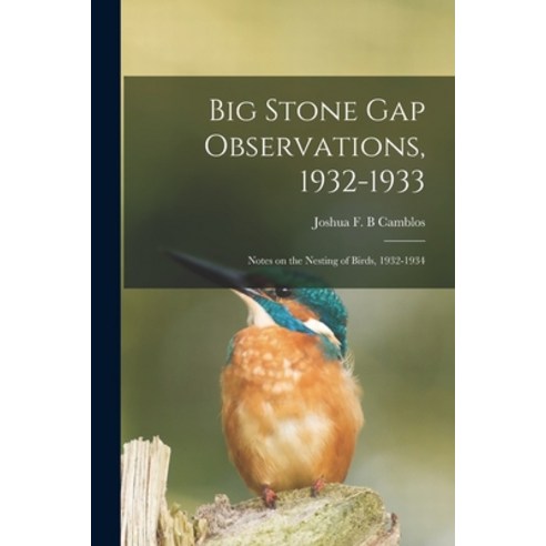 (영문도서) Big Stone Gap Observations 1932-1933; Notes on the Nesting of Birds 1932-1934 Paperback, Hassell Street Press, English, 9781015086364
