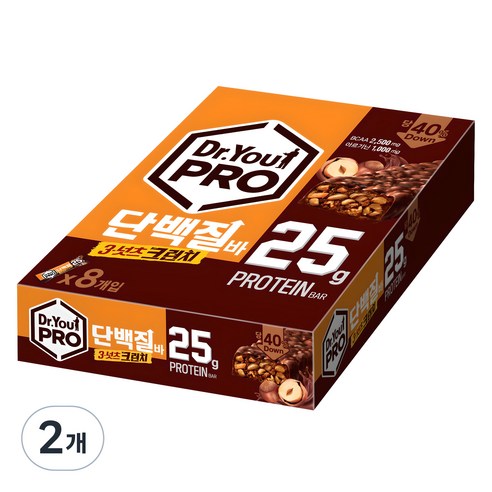 닥터유 프로 단백질바 3넛츠크런치, 560g, 2개