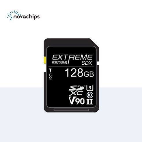 노바칩스 V90 SDX 128GB Express 메모리카드 SDXC UHS II SD Card