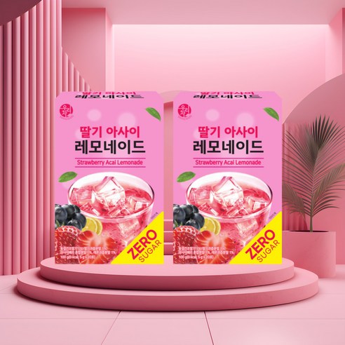 우리차 딸기 아사이 레모네이드 분말, 5g, 20개입, 2개