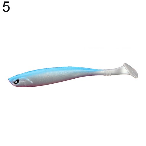 CaoZ 12cm 10g 시뮬레이션 물고기 T 자형 꼬리 미끼 야외 낚시 소프트 루어 태클 도구, 5#