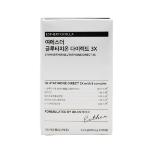 에스더포뮬러 여에스더 글루타치온 다이렉트 3X 325mg 30매 1박스