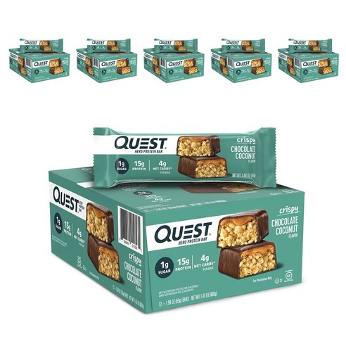 퀘스트뉴트리션 히어로 프로틴 바 크리스피 12개입, 6개, 660g