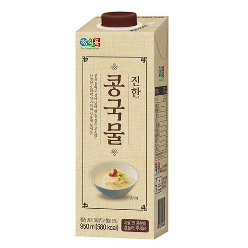 콩을 통째로 갈아넣은 정식품 진한콩국물 950ML 6개