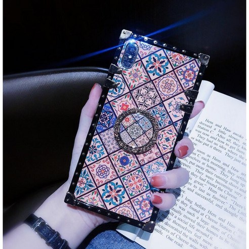 INS colorful CLASSIC ethnic style Diamond Stand Phone FOR IPHONE6/6SPLUS/7/8PLUS/IPHONEXSMAX/XR