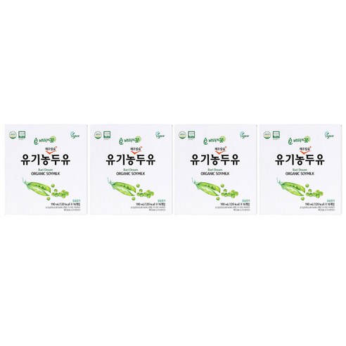 이노푸드 바리의꿈 유기농 두유, 64팩, 190ml