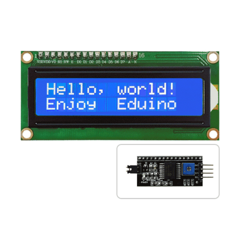 아두이노 LCD 16x2 4핀(I2C제어) 디스플레이 모듈 / Arduino 1602, 1개